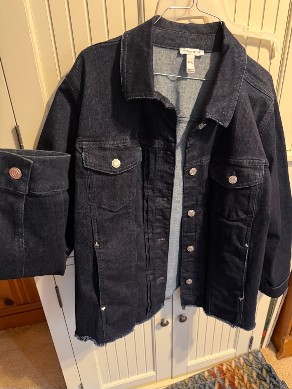Women’s Dark Indigo Denim Jacket - Classic Trucker Style